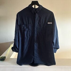 Columbia PFG  Dark Blue Casual Shirt